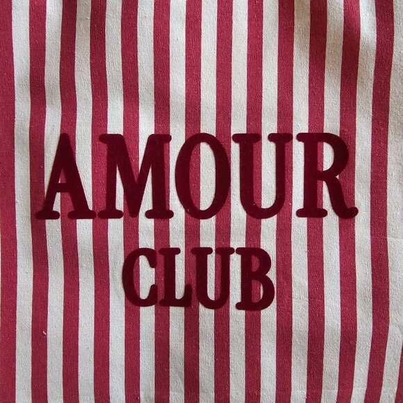 New Sezane Amour Club Striped Tote - Red/White - Picture 3 of 9